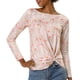 thumbnail image 2 of Blusa de manga Larga Allegra K Floral Rosa L, 2 of 6