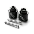 thumbnail image 2 of Krator Black Bar Ends CBR Engraved Hand Grip Handlebar Compatible with Honda VFR800 1998-2013, 2 of 3