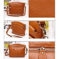 thumbnail image 2 of TISHITA Ladies Soft Lychee Cowhide Leather Tote Hobo Shoulder Bag Brown, 2 of 6
