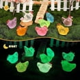 thumbnail image 2 of Loopunk 70PCS Luminous Mini Chicken Figurines Resin Miniature Animals, Tiny Chickens Miniature Glow in The Dark for Dollhouse, Micro Landscape, DIY, Home Outdoor Party Decor(Random color), 2 of 6