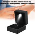 thumbnail image 2 of Caja de anillos con luz LED, moderna caja de almacenamiento de anillos iluminados, vitrina de joyas, propuesta, compromiso, boda, regalo (negra), 2 of 7