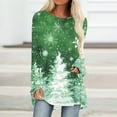 thumbnail image 2 of YUGYXL Womens Long Tunics Tops to Wear with Leggings Long Sleeve Blouses Shirts Green XXL, 2 of 5