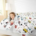 thumbnail image 4 of Homewish Cartoon Car Bedding Comforter Set 2pcs for Teens Boys,Kawaii Dinosaur Animal Twin Comforter Sets Microfiber,Transportation Theme Breathable Bedding Set,Lightweight Room Decor,Reversible, 4 of 8