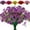 Purple, variant on Sinhoon 8 Bundles Fake Flowers Outdoor Silk Flower UV Resistant Faux Flowers Shrubs Plastic Artificial Flower Outside Fake Plants for Hanging Planters Porch Home Window Spring Summer Decor(Deep Red)