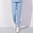 thumbnail image 4 of Xfvqtps Scrub Pants for Women Stretch Yoga Scrub Joggers Anti-Wrinkle Elastic Waist Nursing Jogger Pants Sky Blue, 4 of 9