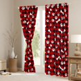 thumbnail image 3 of Homewish Cute Dog Paw Bone Blackout Curtains Set of 2 (52x84 Each),Vintage Red Black Grid Curtain,Cartoon Pet Decor, 3 of 6