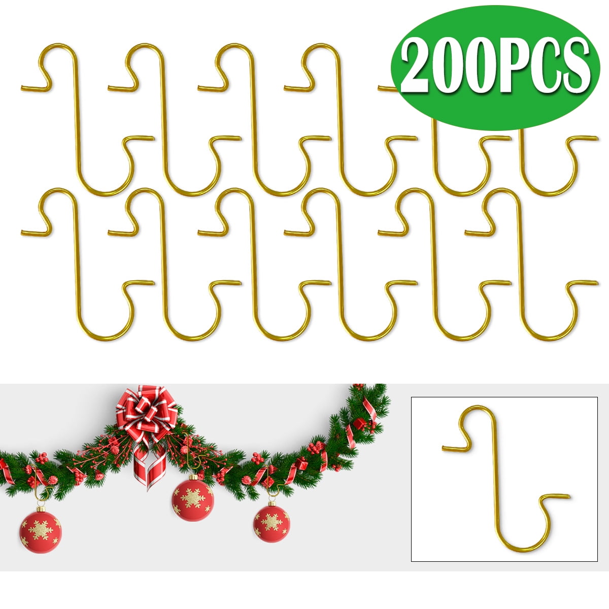 Christmas Ornaments Tree Hook Christmas Trees Hook Metal Hooks Gold Hanging Hook for Hanging