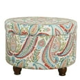 thumbnail image 1 of Homepop Décoration pour la Maison / Pouf Rond Rembourré avec Rangement / Pouf avec Rangement pour Salon et Chambre, Motif Cachemire Audacieux, Grand, 1 of 2