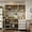 White&Oak, variant on KULAGAGA Kitchen Pantry with 4 Drawers and Hutch,Kitchen Baker's Rack Buffet Storage Cabinet Microwave Stand, Walnut