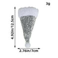 thumbnail image 2 of mfyjkho Juego de 6 mini sombreros navideños con cuchillo y tenedor, adornos de escritorio con lentejuelas para decoración navideña, 12,5 x 7 cm, 2 of 3