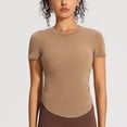 thumbnail image 2 of Short Sleeve Shirts for Women, Queen Womens Basic T Shirts Summer Tops 2026 Crop Short Sleeve Slim Fit Tee Cute Gym Workout Clothes, 2 of 6