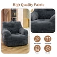 thumbnail image 2 of MIERES Small Bean Bag Chair for Adults & Kids, Giant Bean Bag Couch, Comfy Reading Chair with Armrests, Soft Cozy Chair for Bedroom, Lounge Sofa for Gaming, Napping & Relaxing, Gray, 2 of 9