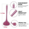 thumbnail image 3 of Uxcell 11.4 Inch Silicone Soup Ladle Spoon Restaurant Kitchen Scoop Utensil Cooking Supplies Fuchsia, 3 of 7