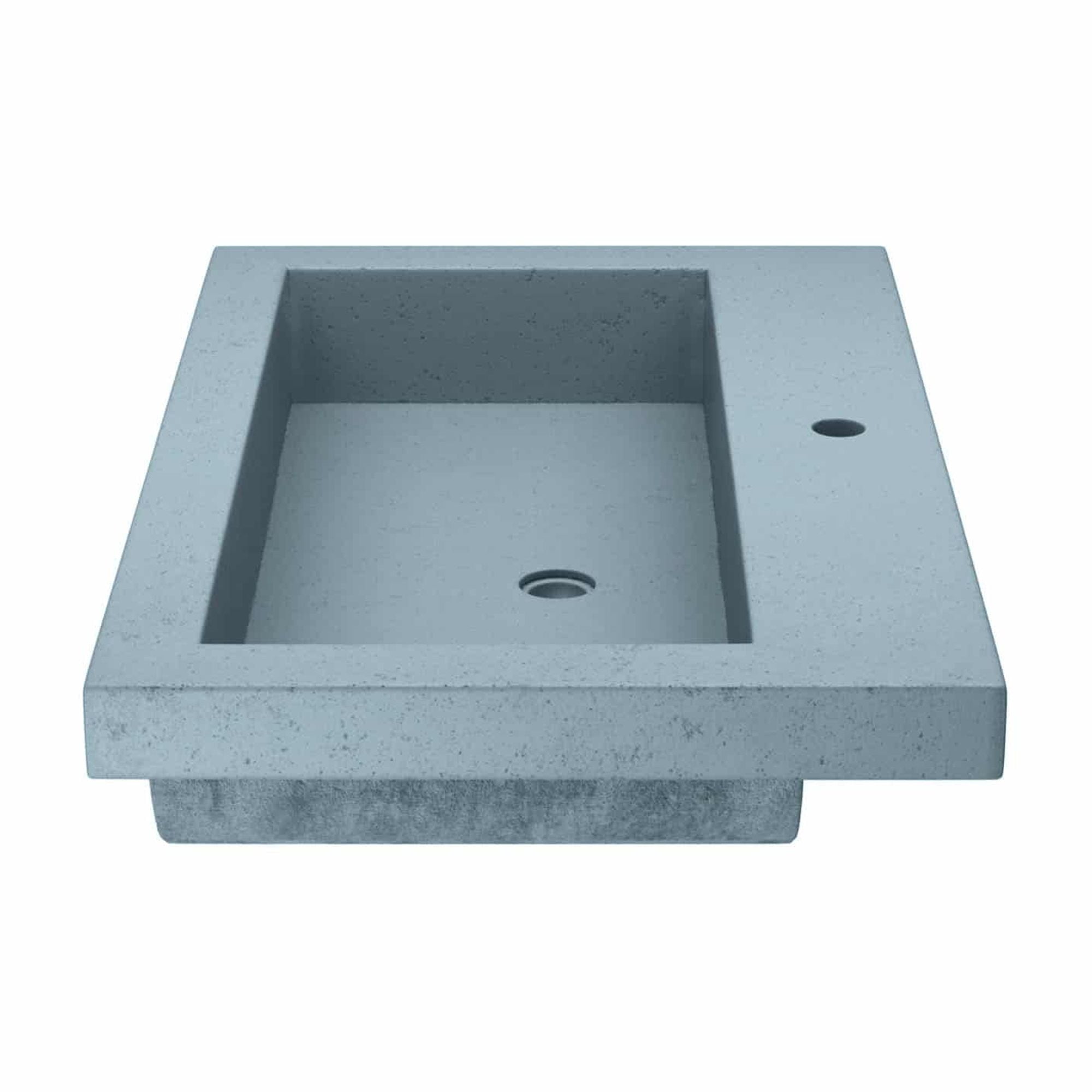 Native Trails NSL3019-E Nativestone 30" Rectangular Concrete Drop In Bathroom Sink - Earth