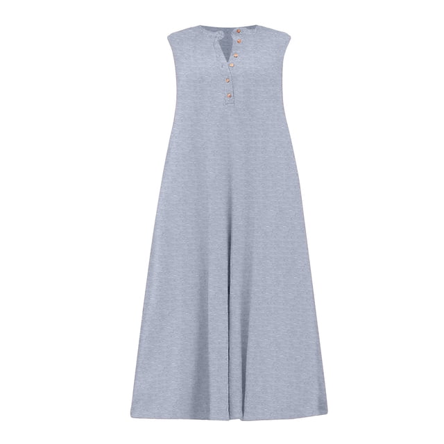 HBFAGFB Combinaisons pour Femmes Grande Taille Col Rond Décontracté Sans Manches Taille Haute Gris Taille m