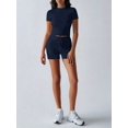 thumbnail image 5 of Womens Two Piece Lounge Sets Casual Summer Outfits 2 Piece Short Matching Clothing Set Dark Blue M, 5 of 8