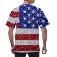 thumbnail image 4 of USA Shirts for Men: American Flag Sequin T-Shirt 4th of July Patriotic Bling Short Sleeve Tee Shirt Big and Tall Size S-5XL White, 4 of 6