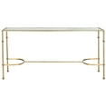 thumbnail image 2 of SAFAVIEH Lucille Solid Classic Console Table, Gold/Glass Top, 2 of 4