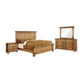 thumbnail image 7 of Furniture of America Moira I Country 4-Piece Bedroom Set, Weathered Elm, Queen, 7 of 7