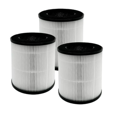 Nispira B-D02L Filter Replacement for MOOKA KOIOS Air Purifiers, VEWIOR B-D02U Air Purifier 3-in-1 HEPA Activated Carbon, 3 Pack