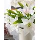 thumbnail image 5 of piezas de lirio tigre artificial de tacto real, lirio de Pascua, flores de primavera falsas para decoración de bodas, fiestas en casa, lirio de plástico falso (blanco, 8), 5 of 5