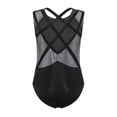 thumbnail image 4 of Haitryli Gymnastics Leotards for Girls Ballet Dance Outfit One Piece Figure Skating Jumpsuits Sports Workout Black&Silver 6, 4 of 7