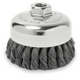 thumbnail image 2 of Weiler Knot Wire Cup Wire Brush, Threaded Arbor, 6" 94028, 2 of 2