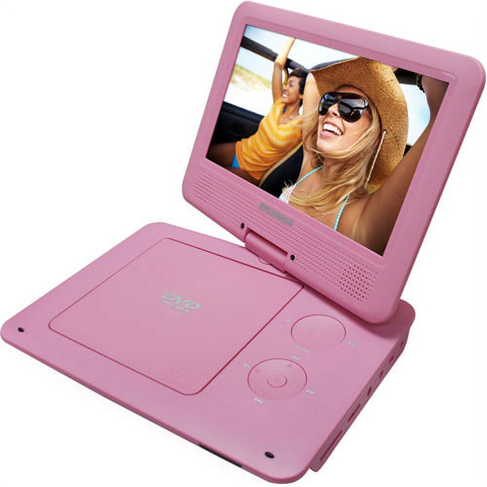 Sylvania 9" Portable Dvd Player With Swivel Screen & 5-hour Battery - SDVD9020 pink - image 3 of 4