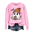 thumbnail image 2 of Plus Size Halloween Hoodie for Women Oversized Pullover with Funny Print, Fall Fashion Sweatshirt for Party, 2 of 4