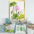 thumbnail image 3 of Designart 'Single Vintage Pink Lotus Flower With Green Leaves' Traditional Framed Art Print, 3 of 4