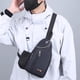 thumbnail image 5 of Sling Bag Crossbody Chest Shoulder Backpack | Water Resistant Cloth | Earphone Hole | Adjustable Strap | Lightweight 180g | 30x17x5cm | Multipurpose for Travel Hiking Cycling | Black Blue Brown, 5 of 8