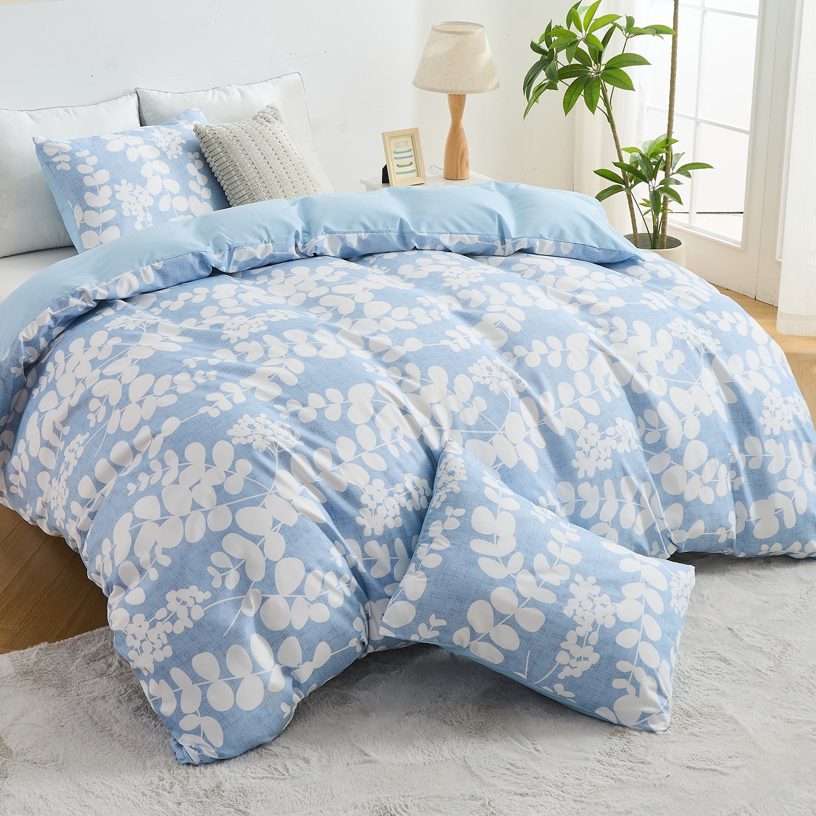 Hitime Twin Duvet Cover Set, Soft & Breathable Microfiber 3 Pieces Twin Bedding Sets, Pattern Twin Comfy Duvet Cover Set, with Zipper Closure (Twin)