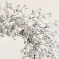 thumbnail image 4 of 24 Inch Winter Front Door Wreath Pearl White and Silver Berry Christmas Wreath Metallic Effect Winter Berry Wreath for Front Door Wall Window Hanging Christmas Decoration Home Decor, 4 of 7