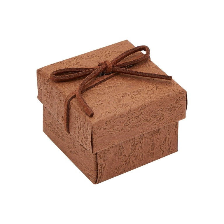  Sdootjewelry Small Kraft Gift Box, 100 Packs  2.44''×2.44''×1.38'' Mini Brown Kraft Paper Boxes Cardboard Ring Earring  Jewelry Boxes : Health & Household