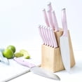 thumbnail image 3 of GreenLife Stainless Steel 13-Piece Knife Block Cutlery Set | Pink, 3 of 9