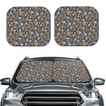 thumbnail image 6 of Lsque Wildflowers 2 PCS Windshield Sun Shade | CarFoldable Window Covers | Car Accessories Reflect UV for Universal Cars SUV Truck | Medium, 6 of 7