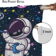thumbnail image 6 of Cartoon Astronaut Curtains for Kids, Funny Spaceman with Earth Moon Window Treatments for Boys Bedroom Planet Outer Space Starry Star Window Drapes for Girls Playroom Living Room 84x84in, 6 of 6