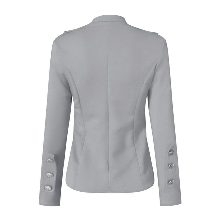 HSMQHJWE Ladies White Blazer Snow Coat Women Casual Slim Top