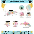 thumbnail image 5 of DolliBu Rainbow Dolphin Graduation Plush Toy Stuffed Animal - Super Soft Graduation Gift Dolphin Stuff Animal Plush Toys with Cap with Tassel Outfit - Cute Graduation Gifts - 14 Inches, 5 of 6