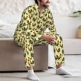 thumbnail image 6 of Bingfone Men's Pajama Set 2 Piece Loungewear PJs, Long Sleeve with Pajama Pants-Roosters In Farm, 6 of 7