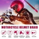 thumbnail image 3 of Motocicletas Gradient Ramp Casco Decorar Trenzas Retro Moto Casco Trenzas, 3 of 7