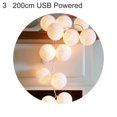 thumbnail image 2 of Gwong Electrónica Algodón globo cadena luz impermeable decorativo llamativo llamativo colorido algodón globo hada luz de hada para boda, 2 of 6