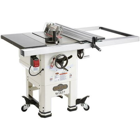 Industrial Cabinet Saw Shop Fox W1837 10-Inch 2 Hp Open-Stand Hybrid Table Saw With Enclosed Cabinet Bottom ()