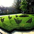 thumbnail image 3 of 5 Pcs Chicken Yard Art Garden 13.7inch Metal Statue Decor, Garden Lawn Floor Decoration Ornament Hollow Animal Shape Decor Rooster Decor Lifelike Hen Decoration Ornament Hollow Outdoor, 3 of 5