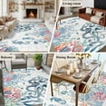 thumbnail image 5 of Non-Slip Rug Pad Rugs Marine Life Octopus Seahorse Rectangle Area Rugs 5x7Ft Soft Carpet Pads for Living Room Kids Room, Watercolor Corals Fish, 5 of 9
