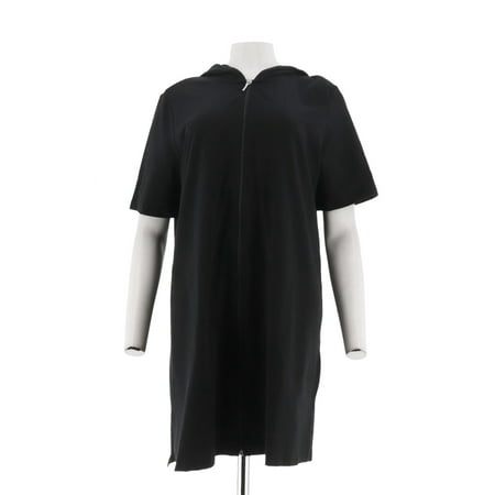 - Denim Co Beach French Terry Zip Front Cover Up Dress A291097