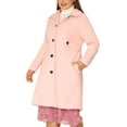 thumbnail image 4 of MODA NOVA Juniors Plus Size Overcoat Single Breasted Belted Long PeaCoat, 4 of 6