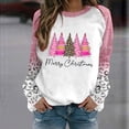thumbnail image 2 of IROINNID Christmas Sweatshirts for Women Crewneck Long Sleeve Shirt Printed Loose Fit Blouse Holiday Casual Tops Pullover,Pink, 2 of 4