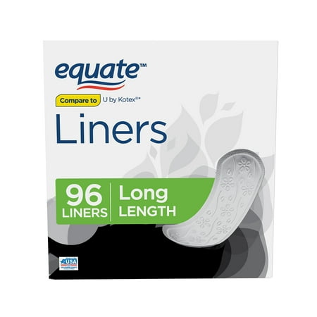 Equate Liners  Light Absorbency Long  Unscented  96 ct