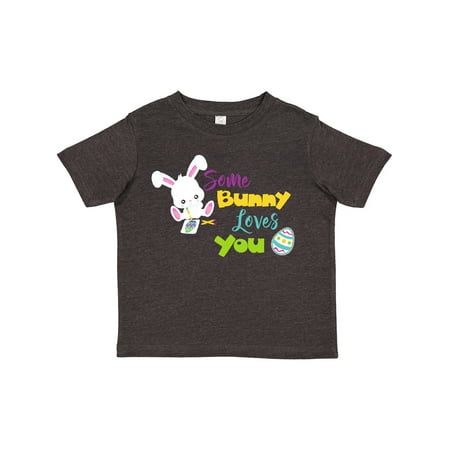

Inktastic Easter Some Bunny Loves You Rabbit Easter Eggs Gift Toddler Boy or Toddler Girl T-Shirt